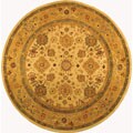 Mahal Heirloom Ivory/ Gold Rug (8' Round)