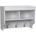 Wall-mount Cubbie Storage Shelf Coat Rack