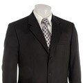 Adolfo Men's Black Wool Gabardine Suit