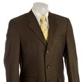 Adolfo Men's Brown Wool Suit