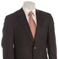 Adolfo Men's Charcoal Pinstripe Wool Suit
