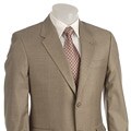 Adolfo Men's Tan Sharkskin Wool Suit