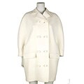 Balenciaga Ivory Double-breasted Overcoat