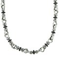 Stainless Steel and Black Rubber Neck Chain