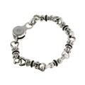 Stainless Steel and Black Rubber Bracelet