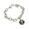 Titanium Fleur de Lis Cable Chain Bracelet