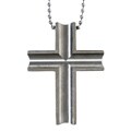 Titanium Milled Cross Necklace