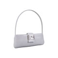 Aspects White Lizard Embossed Short Shoulder Bag