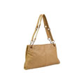 Aspects Camel Woven Leather Double Handle Bag