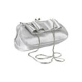 Aspects Silver Bow Clutch with Chain Strap