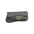 Aspects Pewter Satin Clutch with Crystal Detail