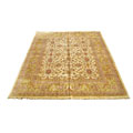 Indo Mahal Hand-knotted Ivory/ Gold Rug (11'9 x 15'2)