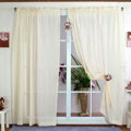 Elegant Snow Sheer Curtain Panel Pair
