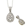 14k Gold 3/5ct TDW Diamond Cluster Necklace (G-H, I2)