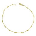 14k Yellow Gold Twisted Knot Anklet