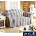 Sure Fit Indigo Stripe Sofa Slipcover