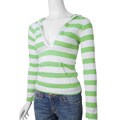 Pinkie P Junior's Broad Stripe Lime Hoodie