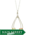 14k Black Hills Gold & Silver Teardrop Necklace