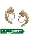 14k Tri-tone Black Hills Gold & Silver Earrings