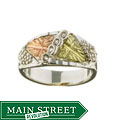 14k Black Hills Gold & Silver Men's Ring