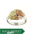 14k Tri-tone Black Hills Gold & Silver Dome Ring