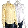 AK Anne Klein Women's Fitted Pinpoint Shirt