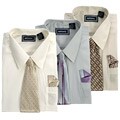 Imperial Men's Dress Shirt with Tie and Hankie Set