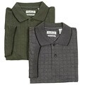 Ron Chereskin Men's Black Jacquard Polo