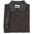 Ron Chereskin Men's Black Jacquard Polo