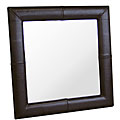 Aiken Dark Brown Bi-cast Leather Frame Mirror