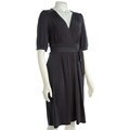 Max & Cleo Bluestone Faux Wrap Jersey Dress