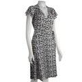 Max & Cleo Flutter Sleeve Faux Wrap Jersey Dress