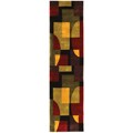 Rodeo Drive Styles Red Wool Rug (2'6 x 10')
