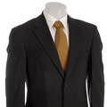 John Bartlett Black 2-piece Worsted Wool Suit