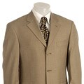 Andrew Fezza Men's Tan Worsted Wool Suit
