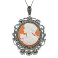 Sterling Silver Queen Cameo Necklace