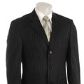 Andrew Fezza Men's Navy Pinstripe Wool Suit