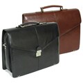 Torino Computer Organizer Leather Briefcase