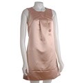 Max & Cleo Sleeveless Satin Pleated Trapeze Dress