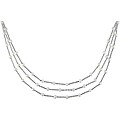Sterling Silver 3-strand Graduated Pearl Necklace (4-5mm)