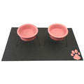 Elevated Luxury Pet Dishes with Placemat - Medium