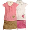 Coney Island Infant Girl's 2-pieceTwill Skort Set