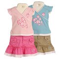 Coney Island Infant Girl's 2-piece Twill Skort Set