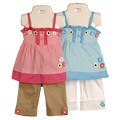 Coney Island Toddler Girl's Twill Capri Set
