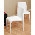 Scallop Back White Chairs (Set of 2)