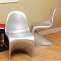 Flowform Stackable Silver Chairs (Set of 2)