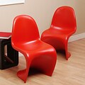 Flowform Stackable Red Chairs (Set of 2)
