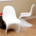 Flowform Stackable White Chairs (Set of 2)