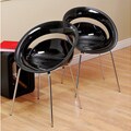Uforia Black Patio Chairs (Set of 2)