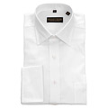 Trump Men's White French Cuff Twill Dress Shirt